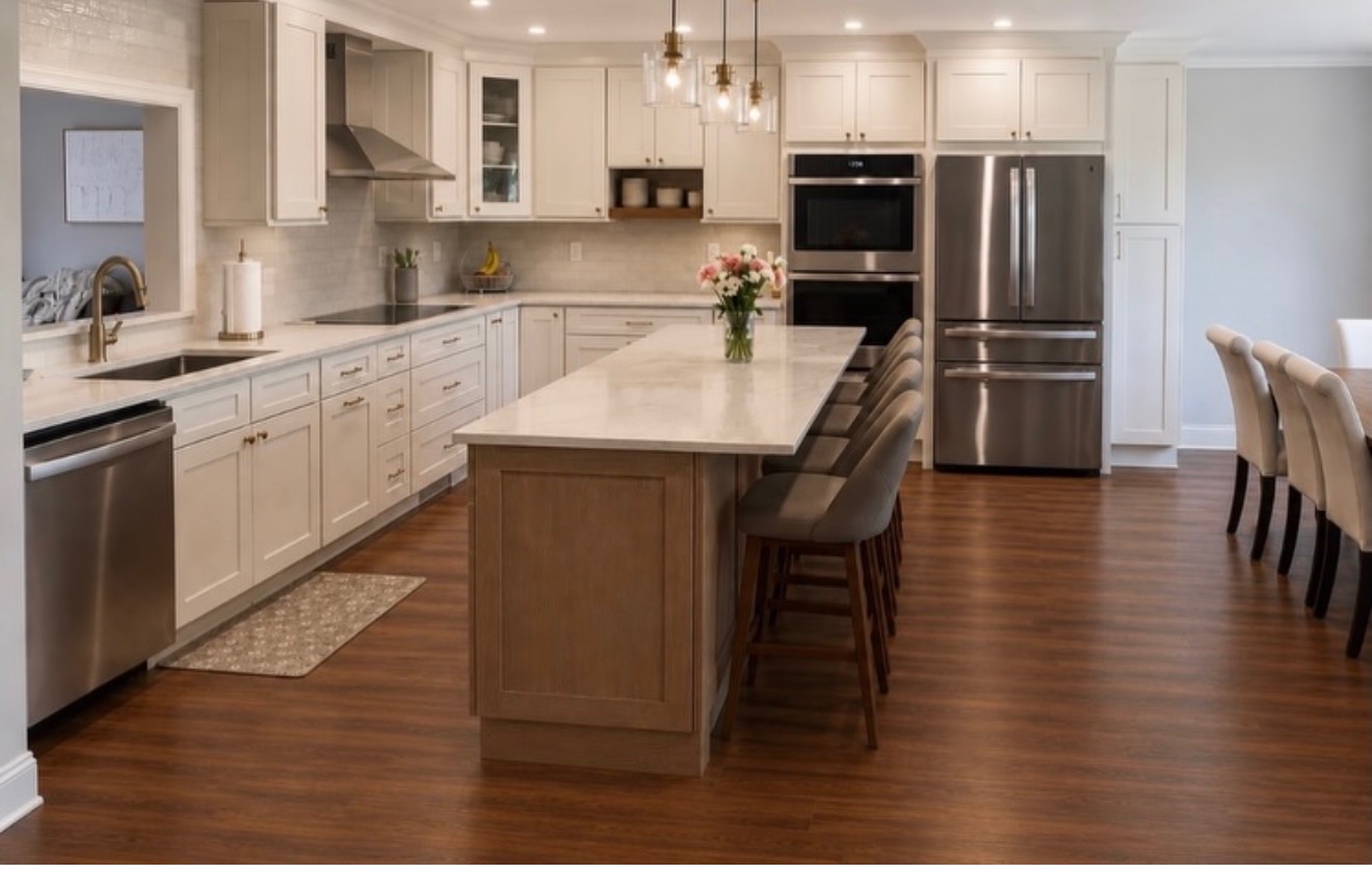 Completed residential kitchen renovation by Greenbuild