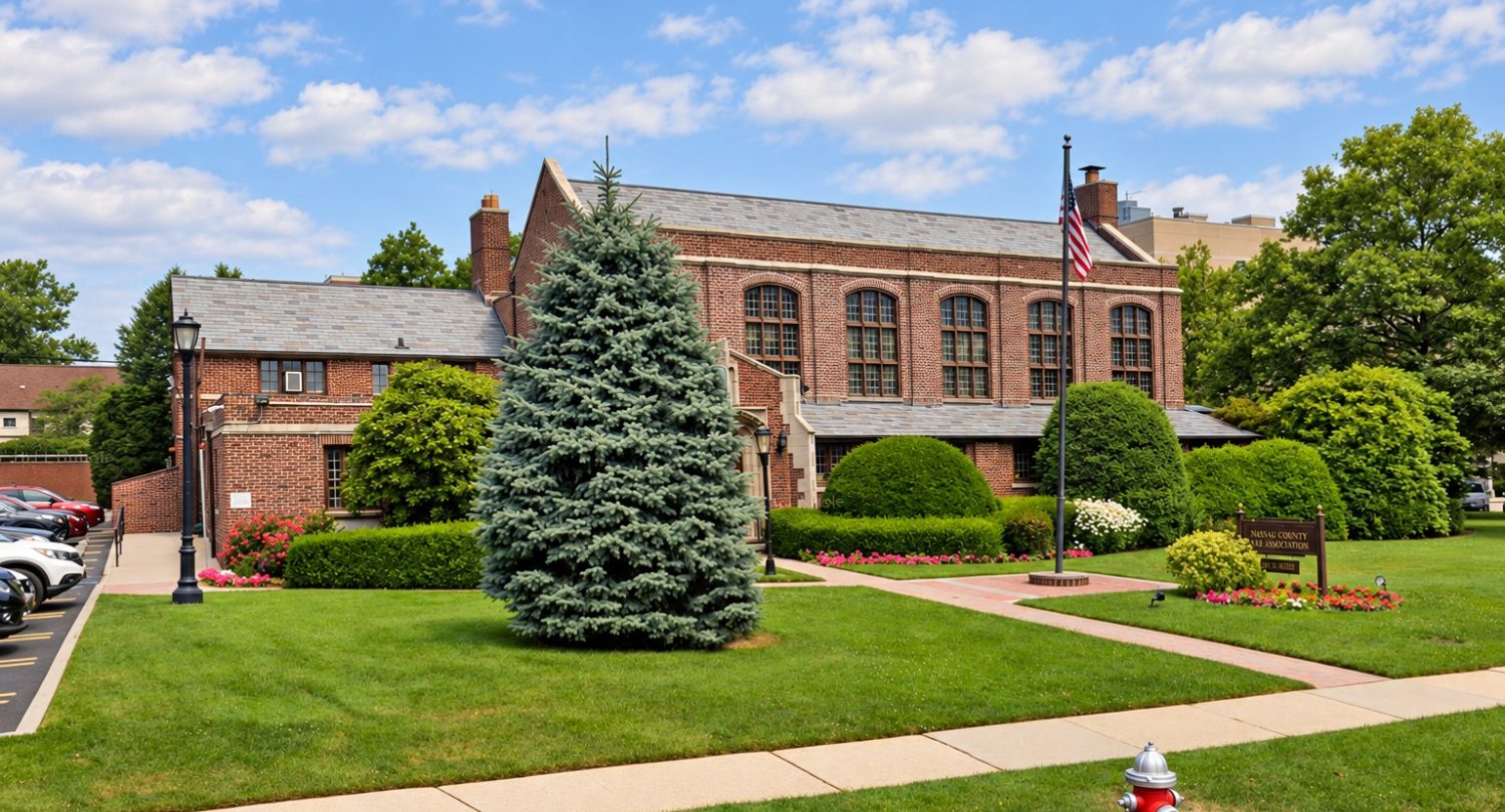 Nassau County Bar Association in Mineola: exterior.